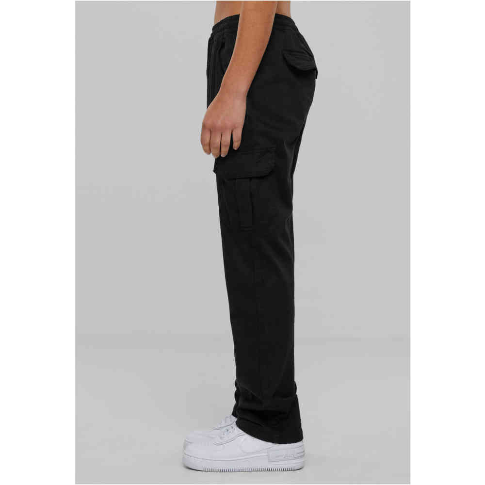 Urban Classics - High Waist Twill Cargobroek - Zwart